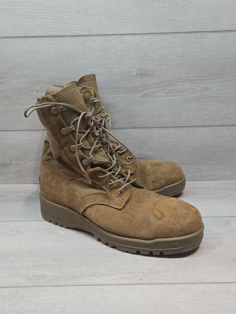 Altama Mens High Top Steel Toe Military Leather Vibram Boots Shoes Sz 9.5R